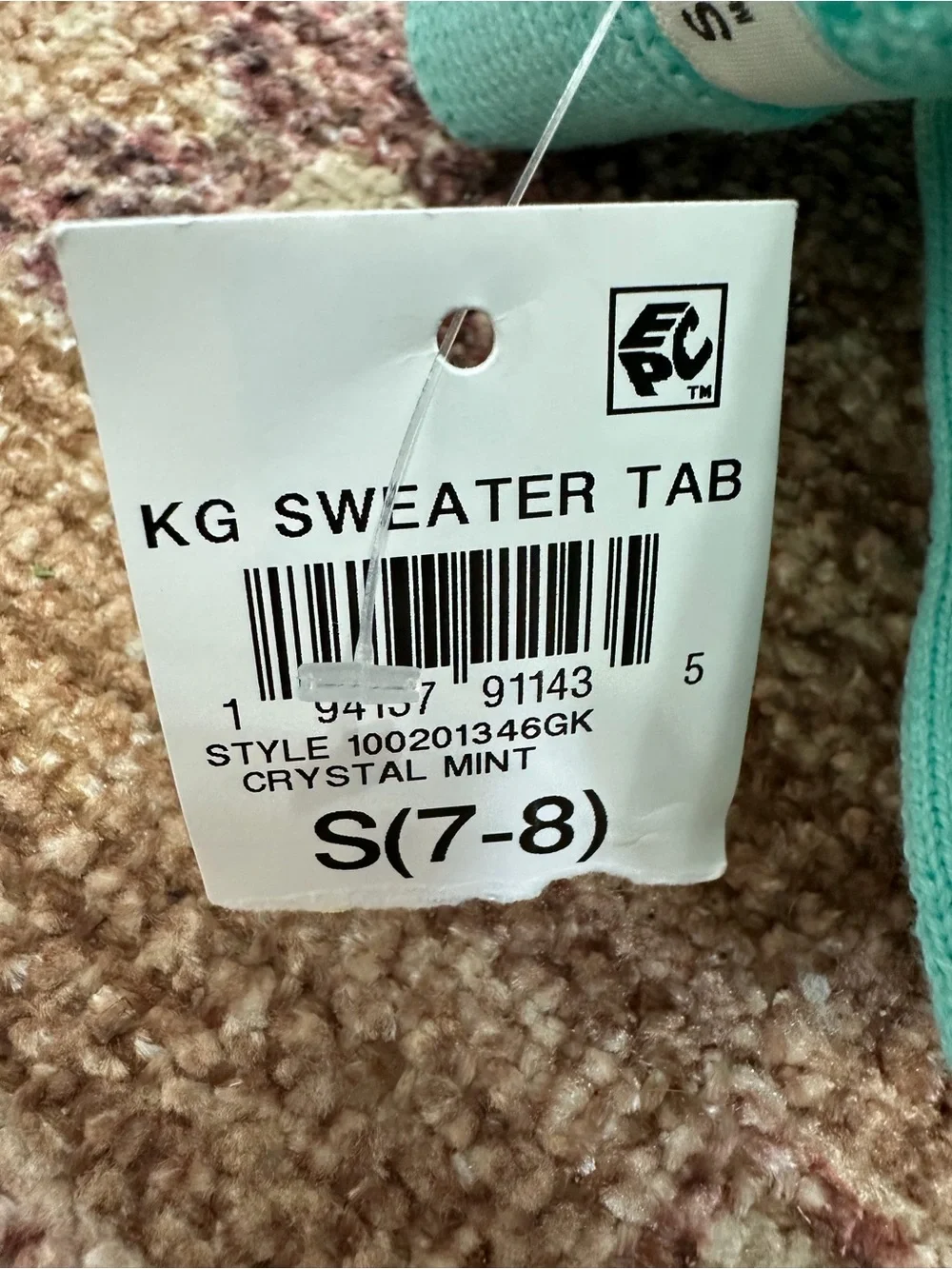New Epic Threads Girls Cardigan Macys Exclusive V Neck Turquoise Button Sm 7/8